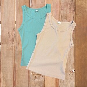 SHEIN Ribbed Tank Top set of 2